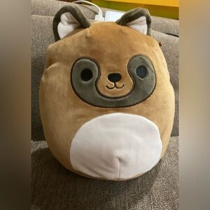 Squishmallows: “”Adopt Me” Tanuki the raccoon.